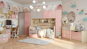Детская комната Грэйси (Розовый/Серый/корпус Клен) в Белокурихе - belokuriha.katalogmebeli.com | фото 13