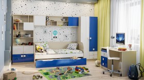 Детская комната Скай Люкс (Синий/Белый/корпус Клен) в Белокурихе - belokuriha.katalogmebeli.com | фото 1