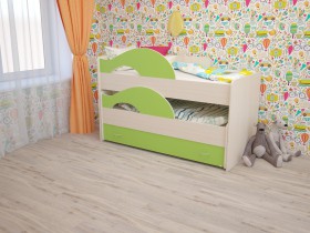 Кровать детская Радуга 1600 Млечный дуб/Венге в Белокурихе - belokuriha.katalogmebeli.com | фото 8