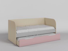 Диван-кровать Грэйси (Розовый/Серый/корпус Клен) в Белокурихе - belokuriha.katalogmebeli.com | фото