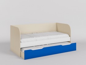 Диван-кровать Скай (Синий/Белый/корпус Клен) в Белокурихе - belokuriha.katalogmebeli.com | фото