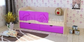 Друзья Кровать детская 2 ящика 1.8 Фиолетовый глянец в Белокурихе - belokuriha.katalogmebeli.com | фото