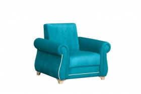 Кресло для отдыха "Порто" (велюр киви бирюза / микровельвет крем) в Белокурихе - belokuriha.katalogmebeli.com | фото 1