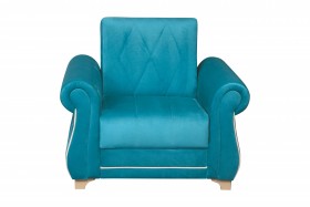 Кресло для отдыха "Порто" (велюр киви бирюза / микровельвет крем) в Белокурихе - belokuriha.katalogmebeli.com | фото 3