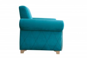 Кресло для отдыха "Порто" (велюр киви бирюза / микровельвет крем) в Белокурихе - belokuriha.katalogmebeli.com | фото 6