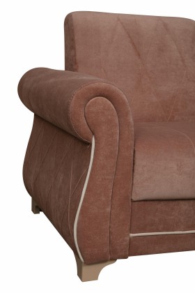 Кресло для отдыха "Порто" (велюр киви корица / микровельвет крем) в Белокурихе - belokuriha.katalogmebeli.com | фото 3
