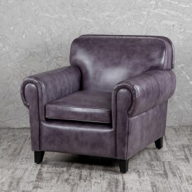 Кресло кожаное Элегант (Фиолетовый) в Белокурихе - belokuriha.katalogmebeli.com | фото 1