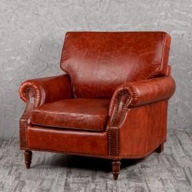 Кресло кожаное Лофт Аристократ (кожа буйвола) в Белокурихе - belokuriha.katalogmebeli.com | фото 1