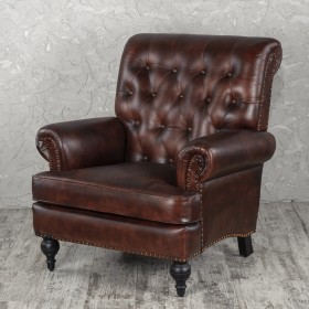 Кресло кожаное Лофт Чарльз в Белокурихе - belokuriha.katalogmebeli.com | фото