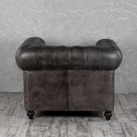 Кресло кожаное Лофт Честер (акация) в Белокурихе - belokuriha.katalogmebeli.com | фото 7