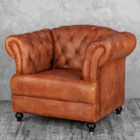 Кресло кожаное Лофт Честер-Нью в Белокурихе - belokuriha.katalogmebeli.com | фото