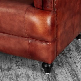 Кресло кожаное Лофт Честер-Нью (Коричневый) в Белокурихе - belokuriha.katalogmebeli.com | фото 4