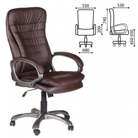 Кресло офисное BRABIX Omega EX-589 (коричневое) в Белокурихе - belokuriha.katalogmebeli.com | фото 1