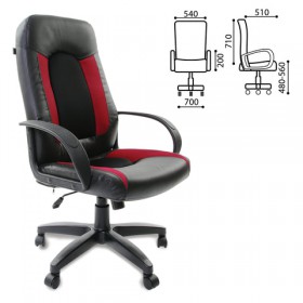 Кресло офисное BRABIX Strike EX-525 (черно-красный) в Белокурихе - belokuriha.katalogmebeli.com | фото 1