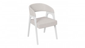 Кресло «Техас 1» (Белый матовый/Шенилл Estetica Vanille №220) в Белокурихе - belokuriha.katalogmebeli.com | фото