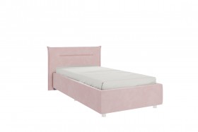 Кровать 0.9 Альба с основанием (Нежно-розовый велюр) в Белокурихе - belokuriha.katalogmebeli.com | фото