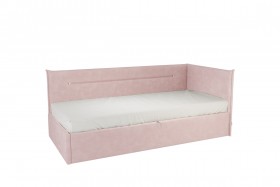 Кровать 0.9 Альба Тахта (Нежно-розовый велюр) в Белокурихе - belokuriha.katalogmebeli.com | фото