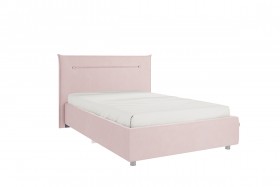 Кровать 1,2 Альба с основанием (Нежно-розовый велюр) в Белокурихе - belokuriha.katalogmebeli.com | фото