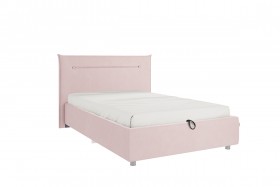Кровать 1,2 Альба (Нежно-розовый велюр/под-мех) в Белокурихе - belokuriha.katalogmebeli.com | фото 1