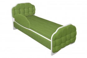 Кровать 160 Атлет 76 Зелёный (мягкий бортик) в Белокурихе - belokuriha.katalogmebeli.com | фото 1