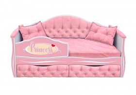 Кровать 160 серии Иллюзия 2 ящика 15 Бледно-розовый (подушки) в Белокурихе - belokuriha.katalogmebeli.com | фото
