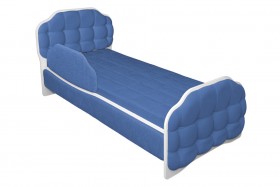 Кровать 170 Атлет 29 Синий (мягкий бортик) в Белокурихе - belokuriha.katalogmebeli.com | фото