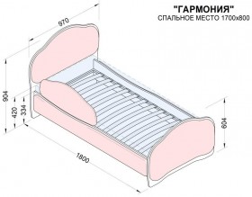 Кровать 170 Гармония 81 Фисташка (мягкий бортик) в Белокурихе - belokuriha.katalogmebeli.com | фото 2