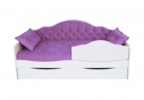 Кровать 170 серии Иллюзия Лайт 1 ящик 32 Фиолетовый (подушки) в Белокурихе - belokuriha.katalogmebeli.com | фото