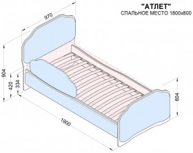 Кровать 180 Атлет 76 Зелёный (мягкий бортик) в Белокурихе - belokuriha.katalogmebeli.com | фото 2