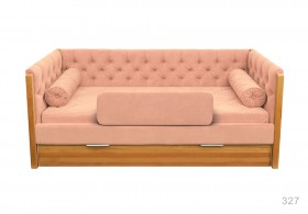 Кровать 180 серии Леди + ящик 15 Бледно-розовый (мягкий бортик/подушка валик) в Белокурихе - belokuriha.katalogmebeli.com | фото
