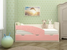 Кровать Бабочки 1,6м (Розовый металлик) в Белокурихе - belokuriha.katalogmebeli.com | фото 1