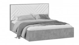 Кровать без ПМ «Хилтон» Тип 1 Ателье светлый/Белый в Белокурихе - belokuriha.katalogmebeli.com | фото