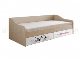 Кровать Boy Вега 0,9 м (Дуб беленый/Белый глянец/фотопечать) в Белокурихе - belokuriha.katalogmebeli.com | фото