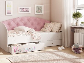 Кровать детская Эльза Белый/Розовый в Белокурихе - belokuriha.katalogmebeli.com | фото