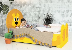 Кровать детская Лева 1.6 Желтый/Оранжевый в Белокурихе - belokuriha.katalogmebeli.com | фото