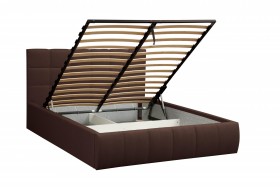 Кровать "Диана" ш. 1600 (Н=1010мм) (жаккард шоколад) в Белокурихе - belokuriha.katalogmebeli.com | фото