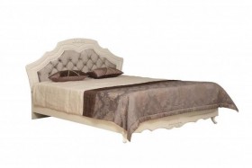 Кровать двойная "Кантри" (вудлайн кремовый/патина/ортопед/1820) в Белокурихе - belokuriha.katalogmebeli.com | фото