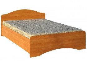 Кровать двойная 1600-1 без матраса (круглые спинки) Вишня Оксфорд в Белокурихе - belokuriha.katalogmebeli.com | фото