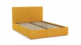 Кровать Гамма ш. 1400 (с основанием для хранения) (велюр тенерифе куркума) в Белокурихе - belokuriha.katalogmebeli.com | фото 2