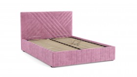 Кровать Гамма ш. 1400 (с основанием для хранения) (велюр тенерифе розовый) в Белокурихе - belokuriha.katalogmebeli.com | фото 2