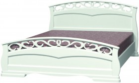 Кровать Грация-1 из массива сосны 1600*2000 Белый античный в Белокурихе - belokuriha.katalogmebeli.com | фото 5