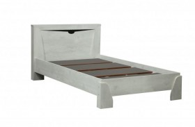 Кровать одинарная 33.07 с настилом "Лючия" (ш. 900)/(бетон пайн белый / венге / белый) в Белокурихе - belokuriha.katalogmebeli.com | фото