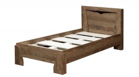 Кровать одинарная 33.07 с настилом "Лючия" (ш. 900)/(кейптаун / венге / белый) в Белокурихе - belokuriha.katalogmebeli.com | фото