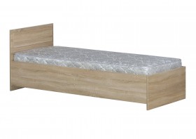 Кровать одинарная 800-2 без матраса (прямые спинки) Дуб Сонома в Белокурихе - belokuriha.katalogmebeli.com | фото
