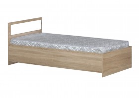 Кровать одинарная 900-2 без матраса (прямые спинки) Дуб Сонома в Белокурихе - belokuriha.katalogmebeli.com | фото