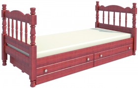 Кровать одинарная Аленка из массива сосны 800*1890 Орех в Белокурихе - belokuriha.katalogmebeli.com | фото 2