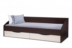 Кровать одинарная "Фея - 3" (симметричная) New (венге / вудлайн кремовый / ДВПО: белый) в Белокурихе - belokuriha.katalogmebeli.com | фото