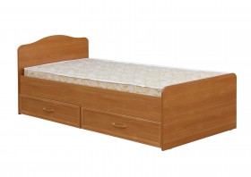 Кровать одинарная с ящиками 800-1 без матраса (круглые спинки) Вишня Оксфорд в Белокурихе - belokuriha.katalogmebeli.com | фото