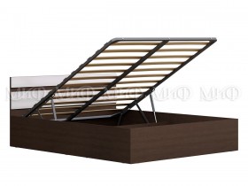 Кровать с подъемным механизмом Нэнси 1,4м (Венге/белый глянец) в Белокурихе - belokuriha.katalogmebeli.com | фото 1
