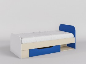 Кровать Скай 1650х750 (Синий/Белый/корпус Клен) в Белокурихе - belokuriha.katalogmebeli.com | фото